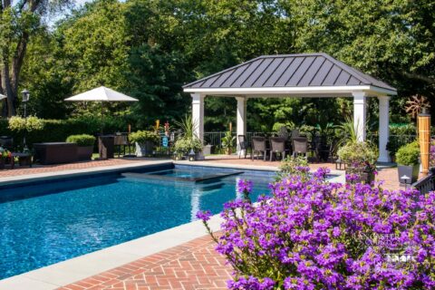 poolside pavilion on a patio in wilmington delaware