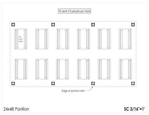 24x48 floor plan layouts for outdoor pavilions