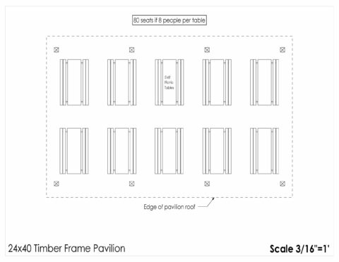 24x40 floor plan layouts for timber frame pavilion