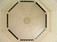 vinyl covered backyard gazebo ceiling