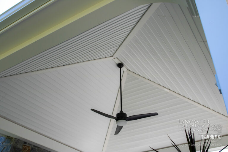 fan and ceiling in pavilion