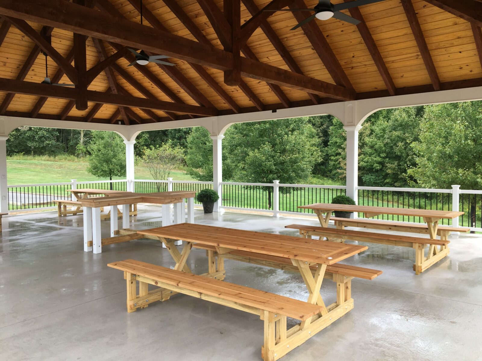 30×45 montford pavilion with timber frame trusses 5