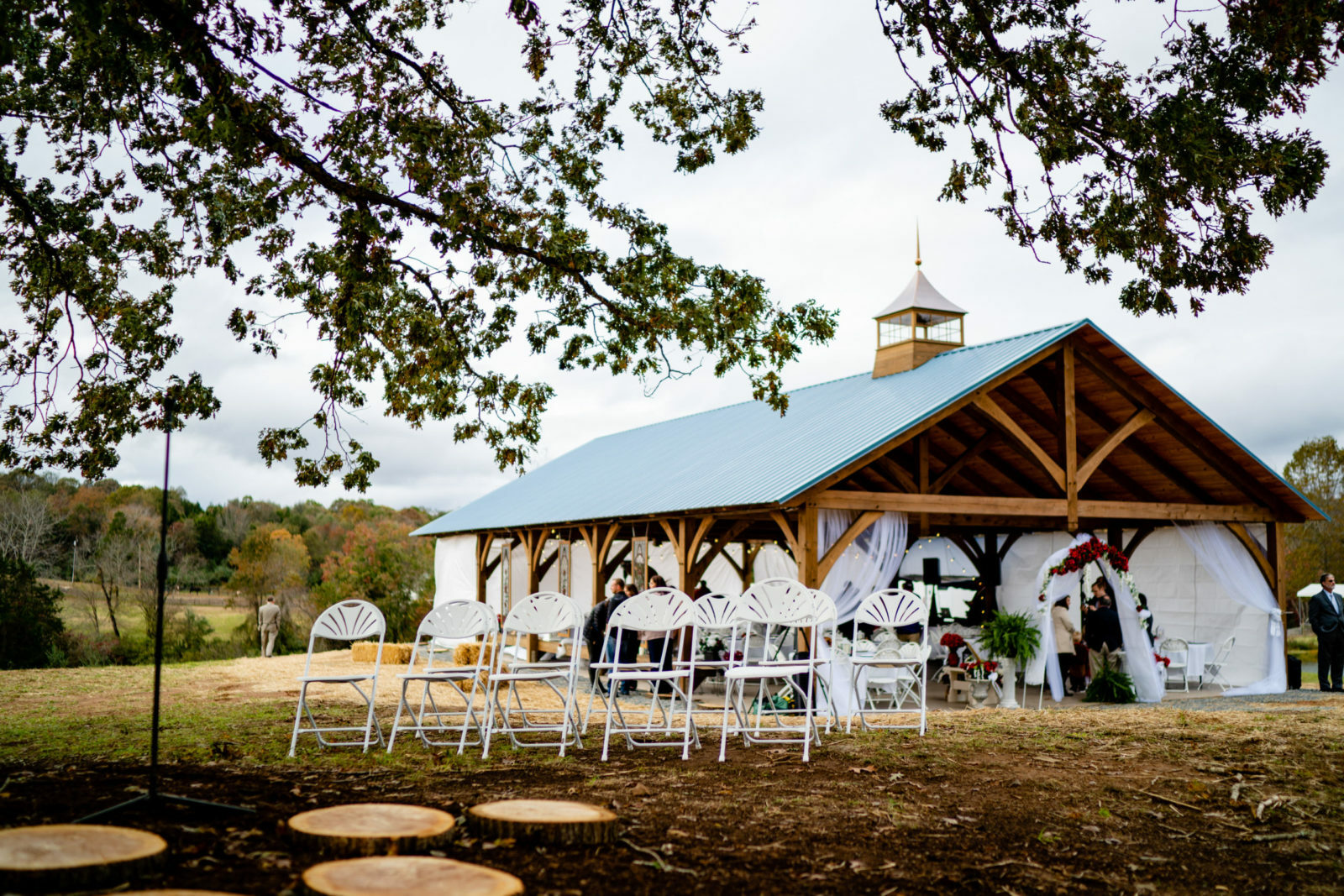timber frame wedding amish pavilion